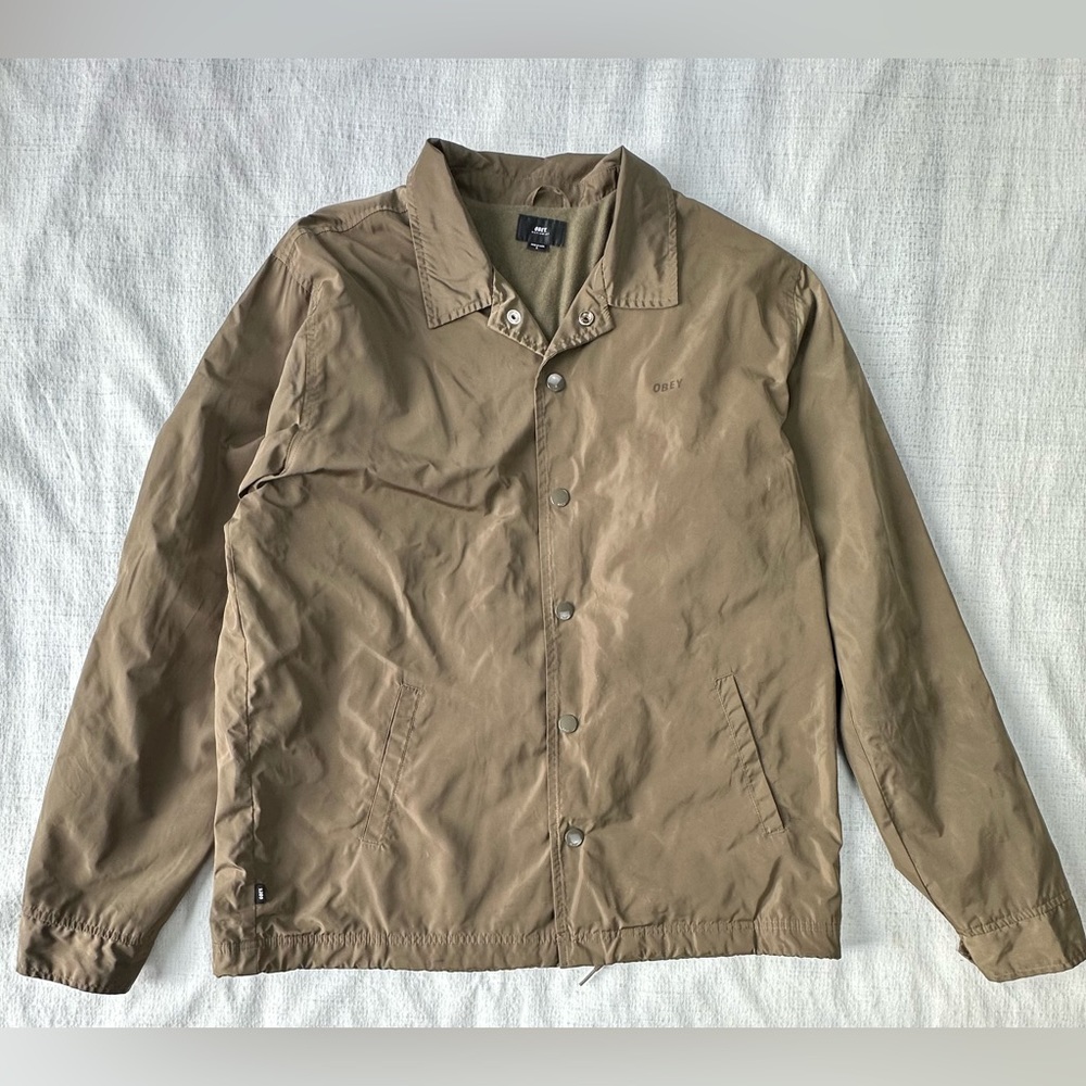 Obey Windbreaker Jacket  Men's  Snap front Size L